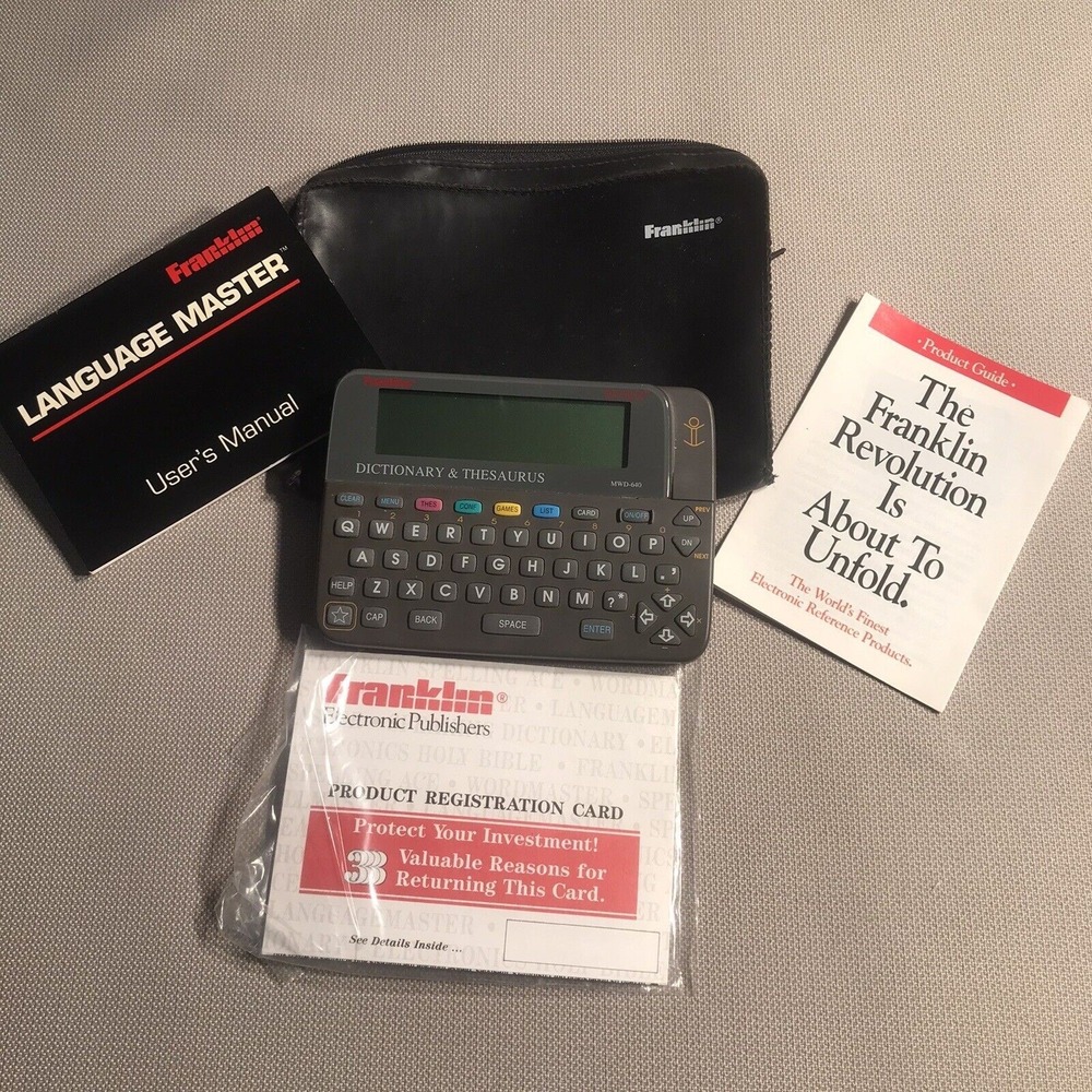 Franklin Bookman MWD-640 Black Portable Electronic Dictionary & Thesaurus